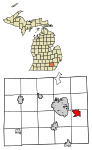 Washtenaw County Michigan Incorporated and Unincorporated areas Ypsilanti Highlighted